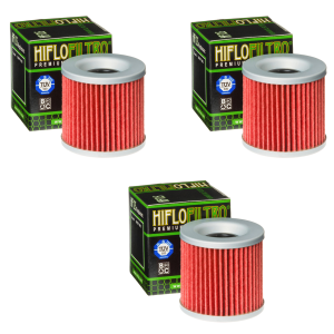 Hiflofiltro HF125 Oil Filter 3 Pack Kawasaki KZ 305 B Ltd, KZ 305 CSR