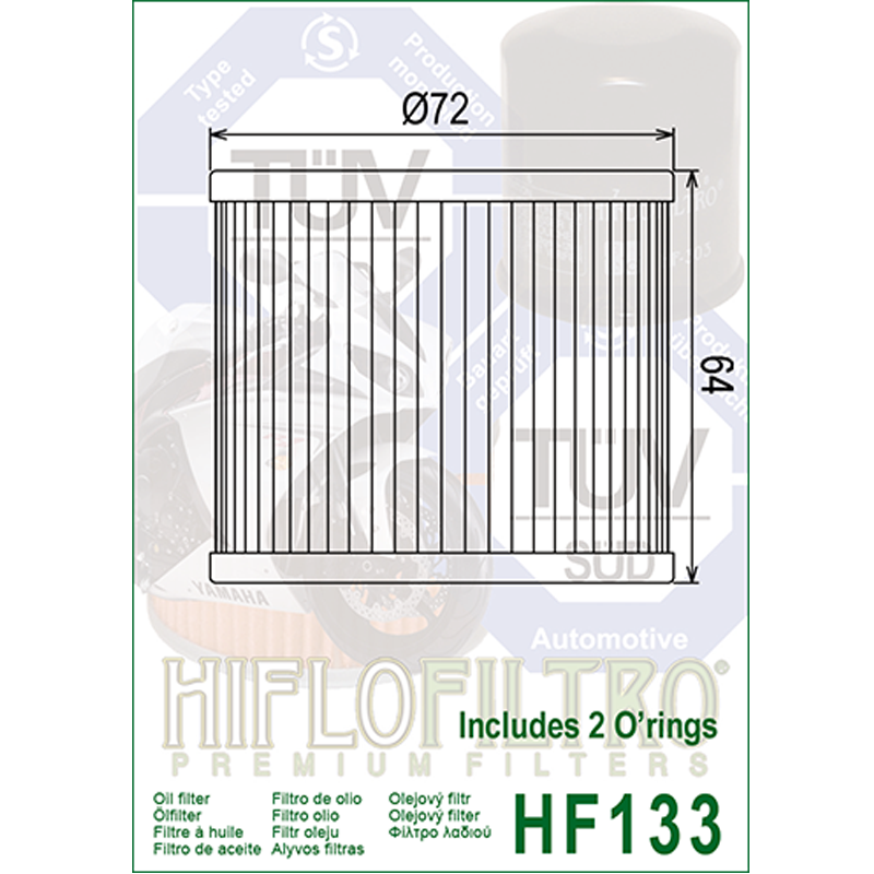 Hiflofiltro HF133 Oil Filter 3 Pack Suzuki GS250, GS400E, GS1000, GS400-195735