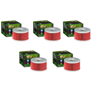 Hiflofiltro HF137 Oil Filter 5 Pack Suzuki LS650 Savage, DR500D, SP500X