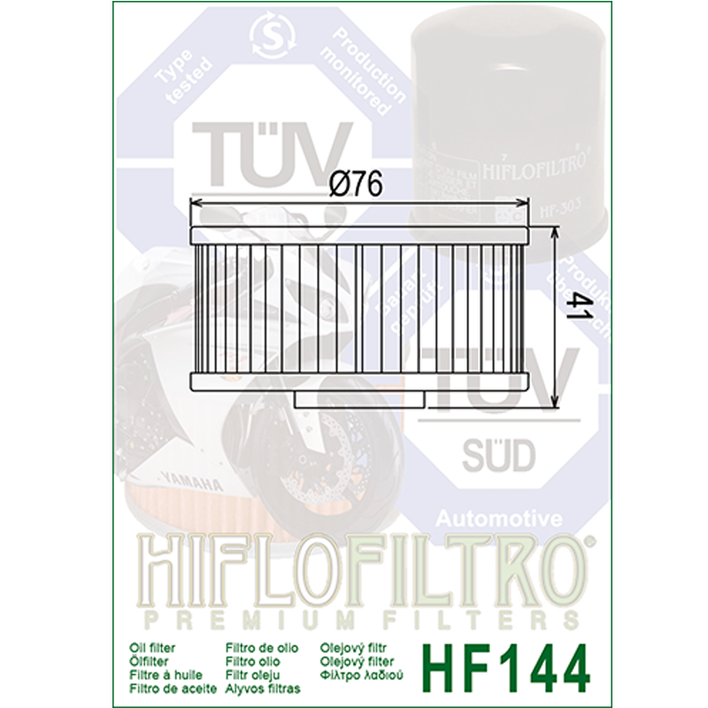 Hiflofiltro HF144 Oil Filter 3 Pack Yamaha XJ 700 Maxim, XJ 900 R Seca-195702