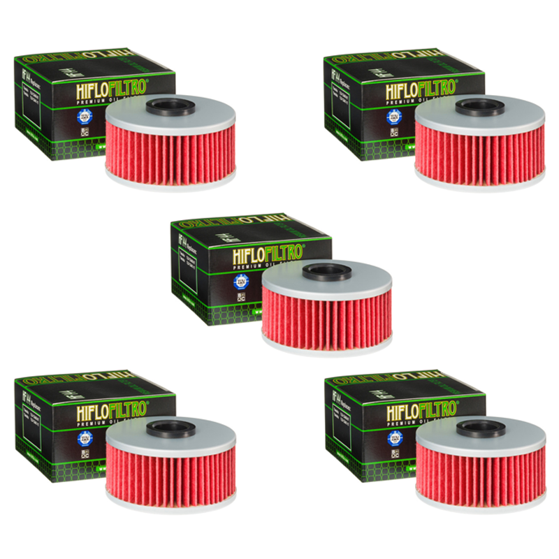 Hiflofiltro HF144 Oil Filter 5 Pack Yamaha XJ 700 Maxim, XJ 900 R Seca