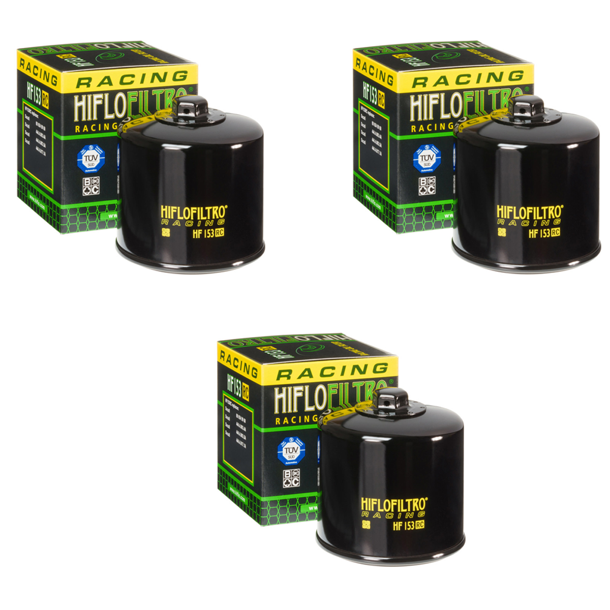 Hiflofiltro 3 Pack Oil Filter HF153RC Black Ducati 1098S, Monster 620, Monster 900