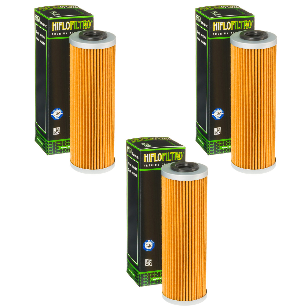 Hiflofiltro HF159 Oil Filter 3 Pack Ducati Panigale 1299S, Panigale 1199 R