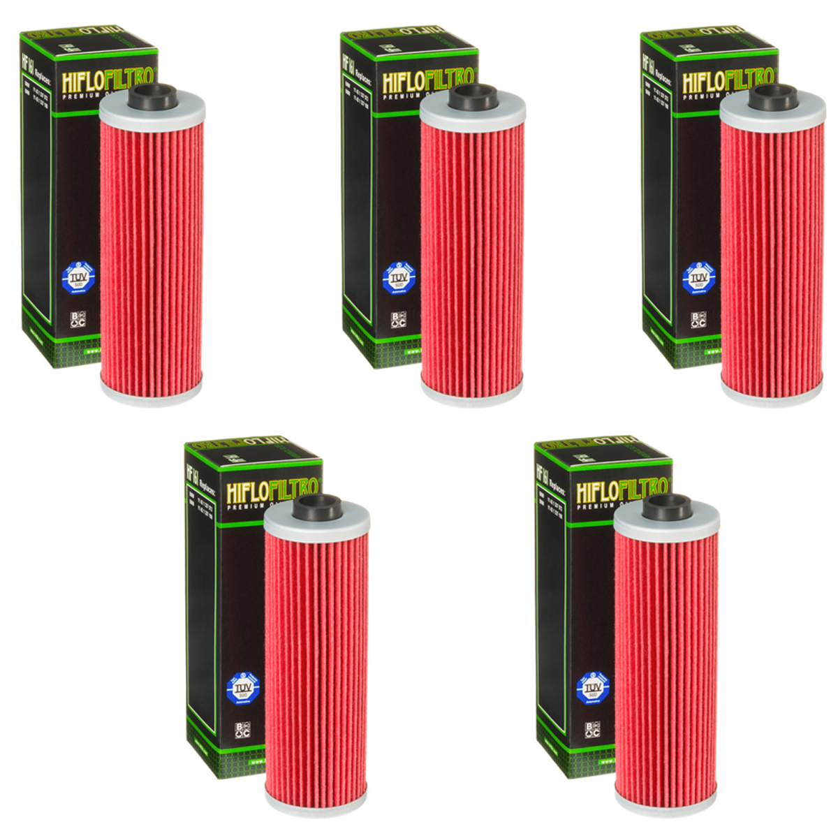 Hiflofiltro HF161 Oil Filter 5 Pack BMW R75, R45 N, R 1000 RS, R 1000 RT, R100