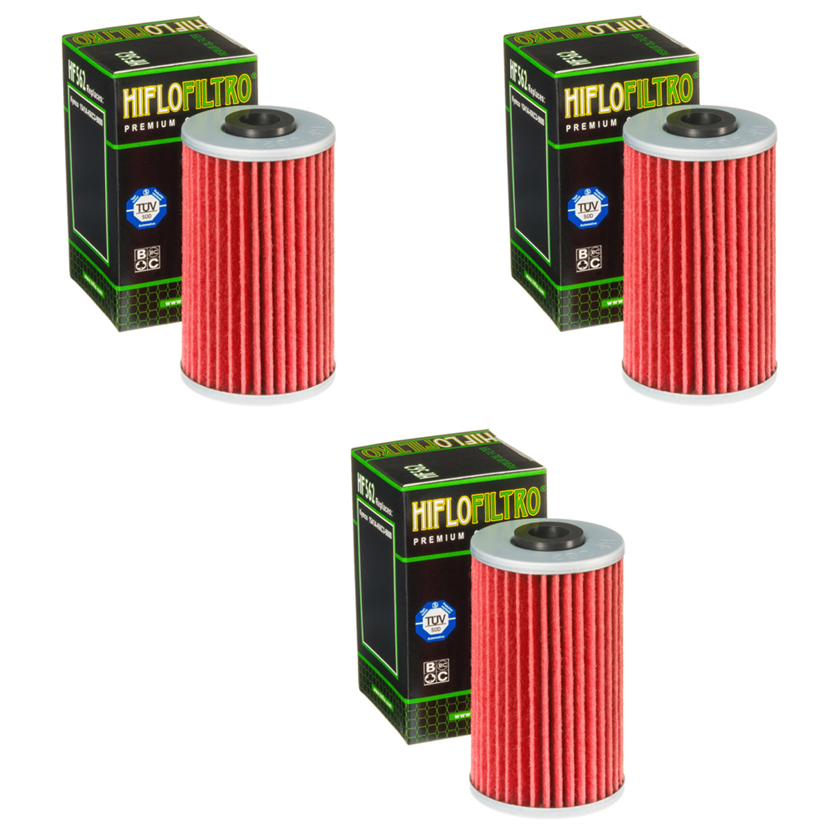 Hiflofiltro HF562 Oil Filter 3 Pack Kymco Grand Dink 125, Venox 125