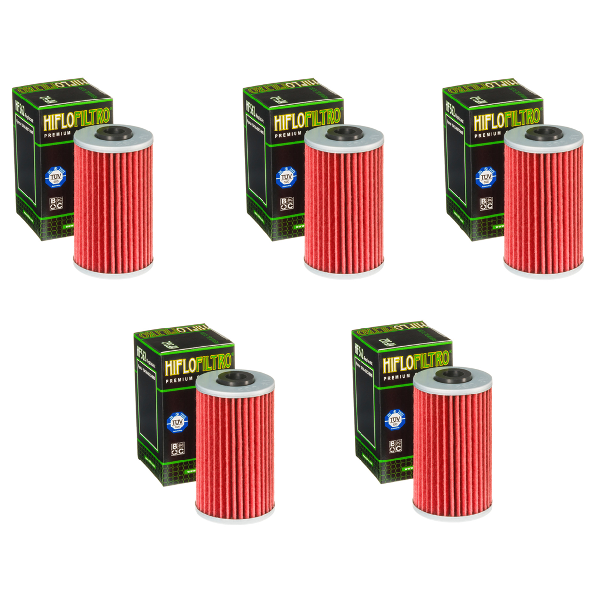 Hiflofiltro HF562 Oil Filter 5 Pack Kymco Grand Dink 125, Venox 125