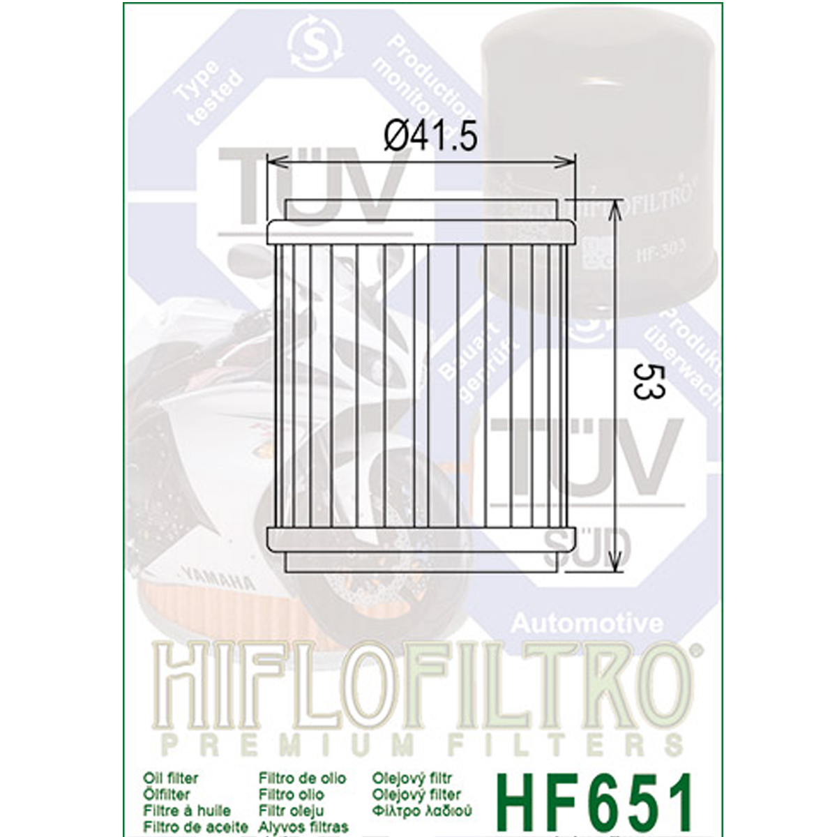Hiflofiltro HF651 Oil Filter 5 Pack KTM 690 Duke R Husqvarna Enduro 701-195782