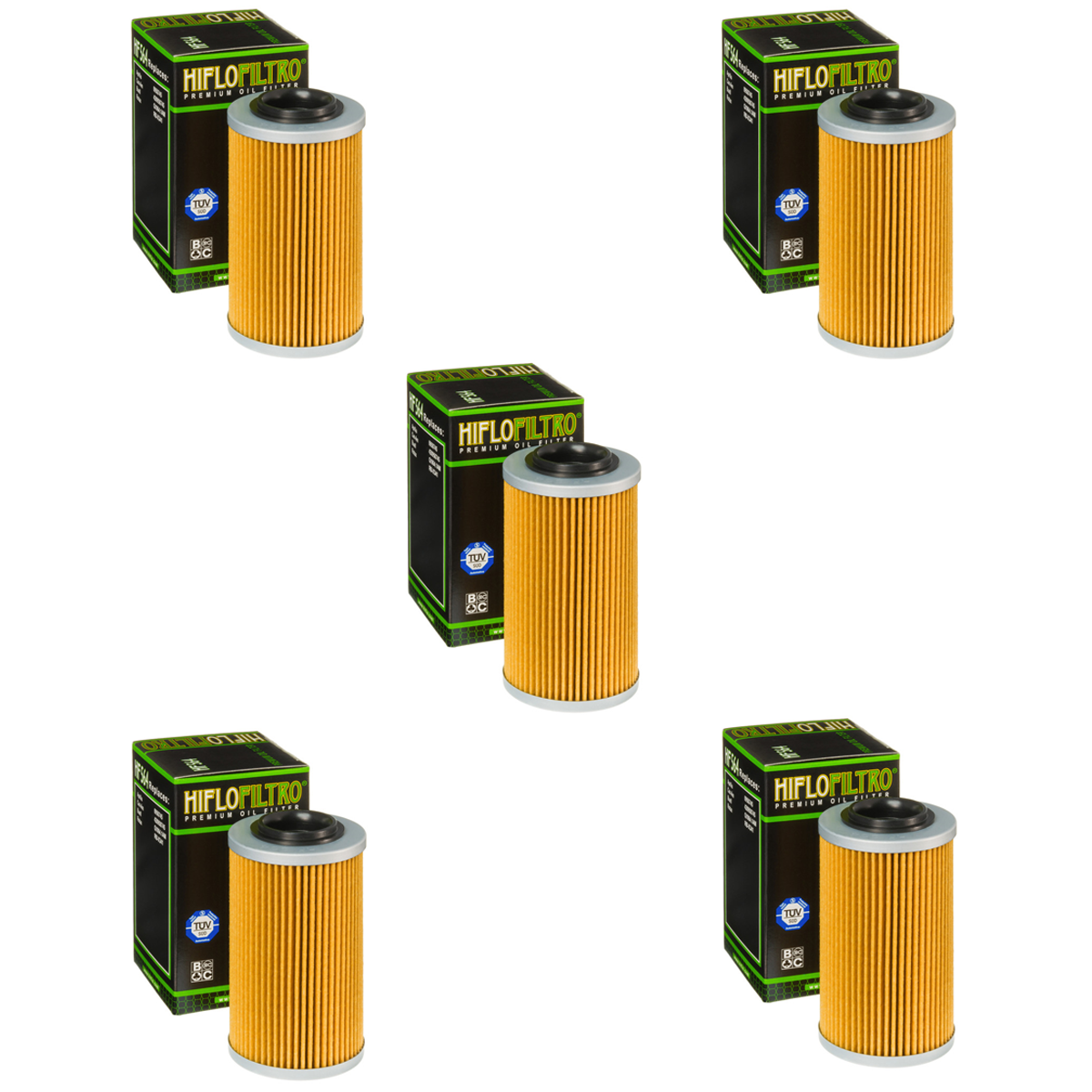 Hiflofiltro HF564 Oil Filter 5 Pack Can-Am Spyder 990 RS Aprilia RST 1000 Futura