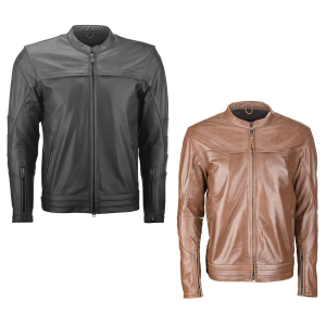 2020 Highway 21 Primer Leather Street Motorcycle Jacket Black