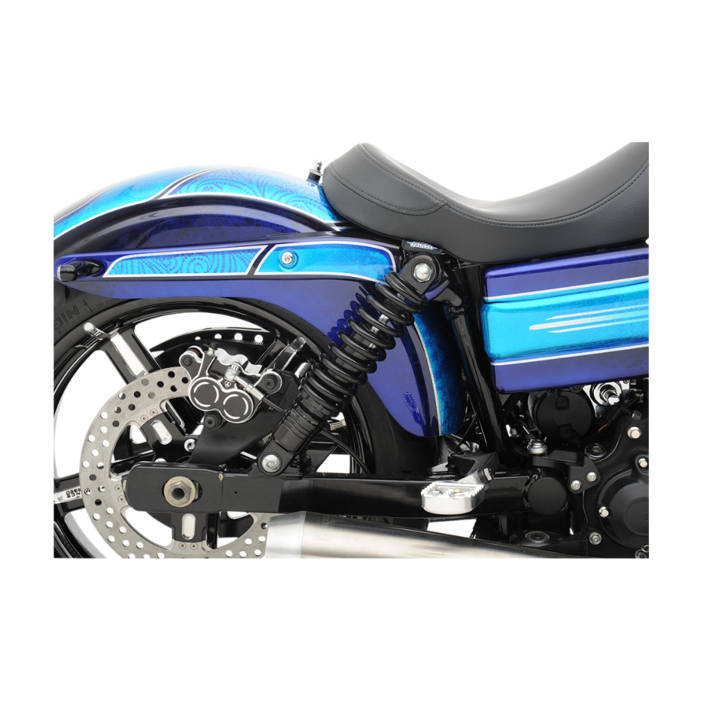 Drag Specialties Premium Adjustable Shocks 11" Nitrogen Black Harley Davidson-208411