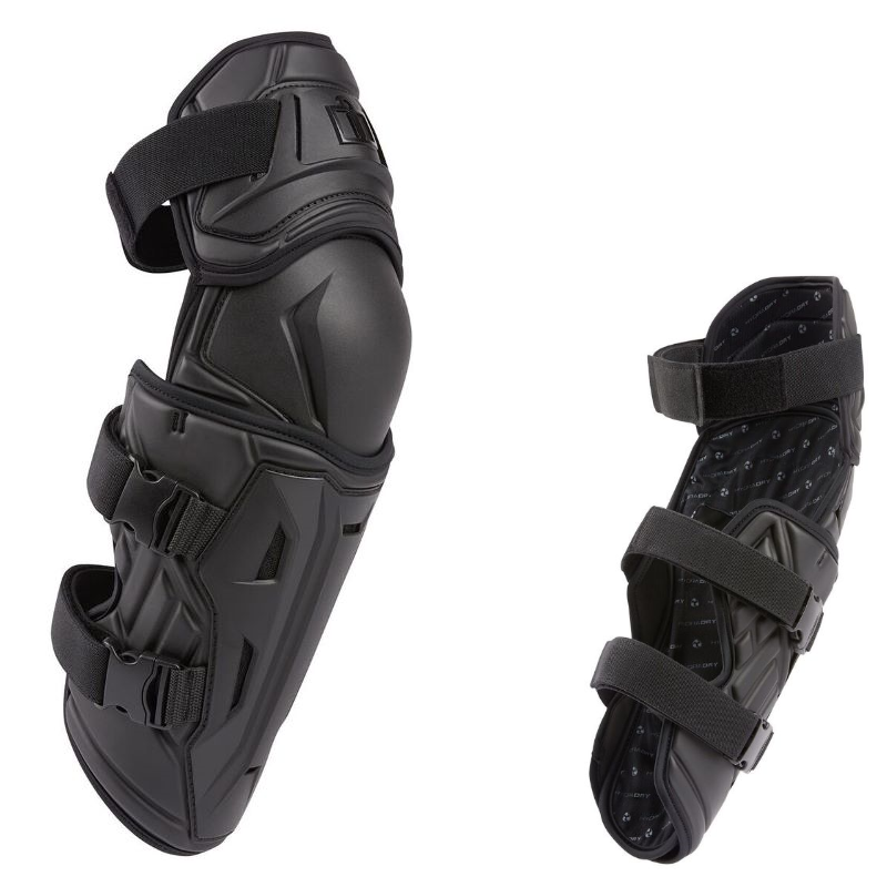 Icon Field Armor 3 Adult Motorcycle Knee Guard Black - Pick Size-0