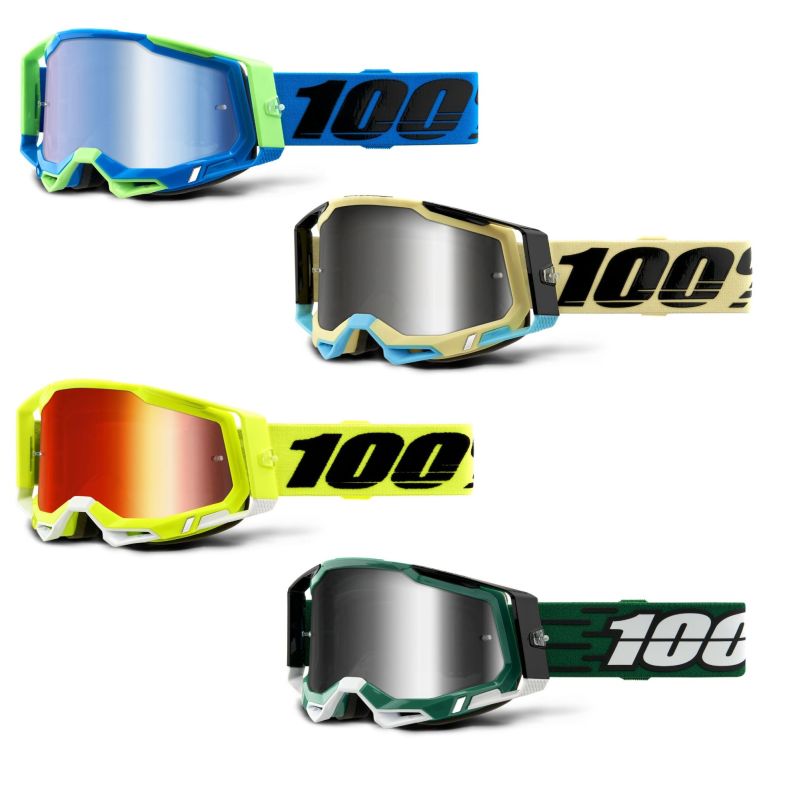 100% Racecraft 2 Mirror Lens MX Motocross Offroad Goggles - Pick Color-0