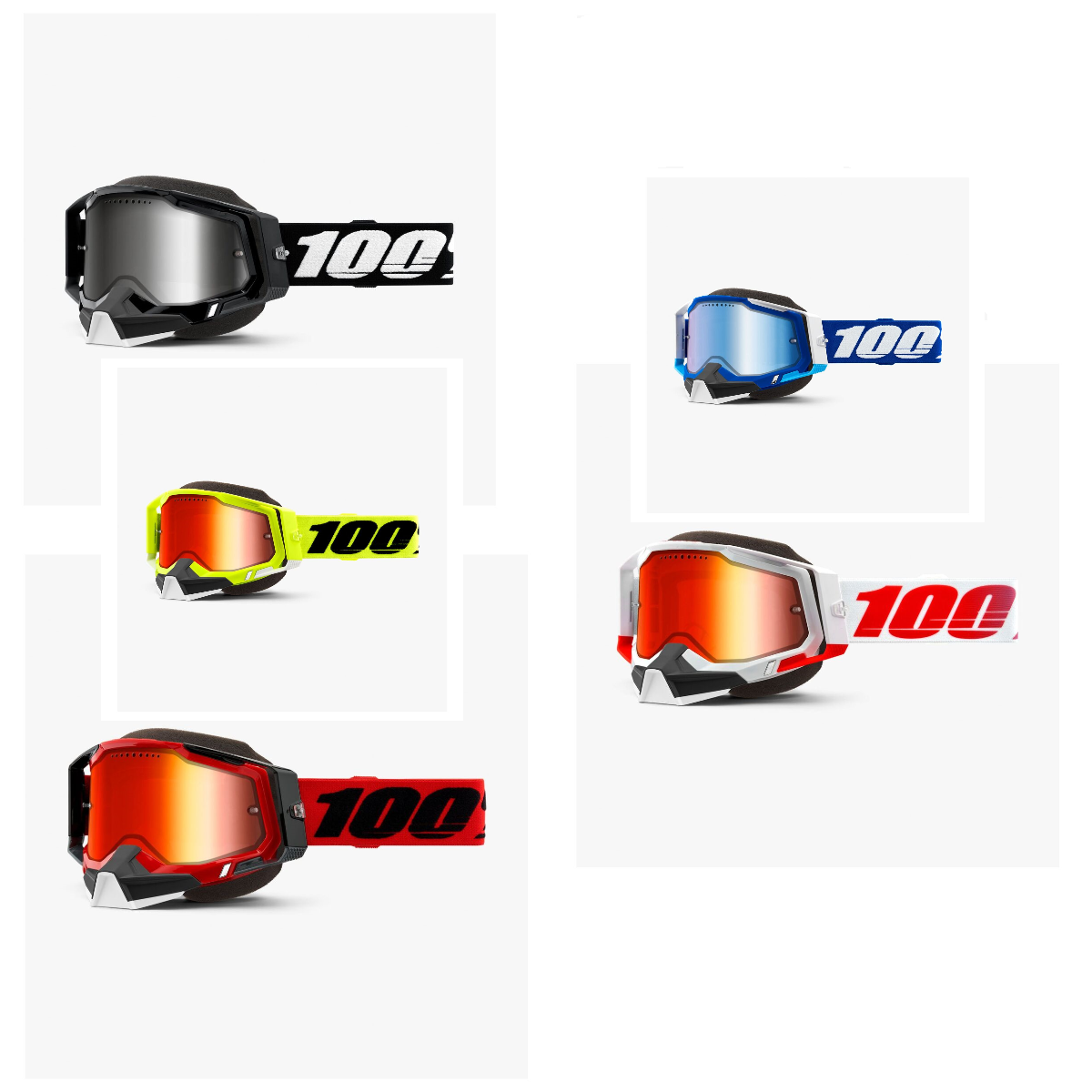 2024 100% Racecraft 2 Snow Motocross Offroad Mirror Lens Goggles-0