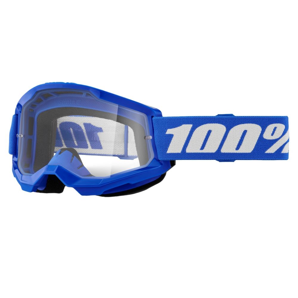 100% Strata 2 Clear Lens MX Motocross Offroad Goggles - Pick Color - Image 3