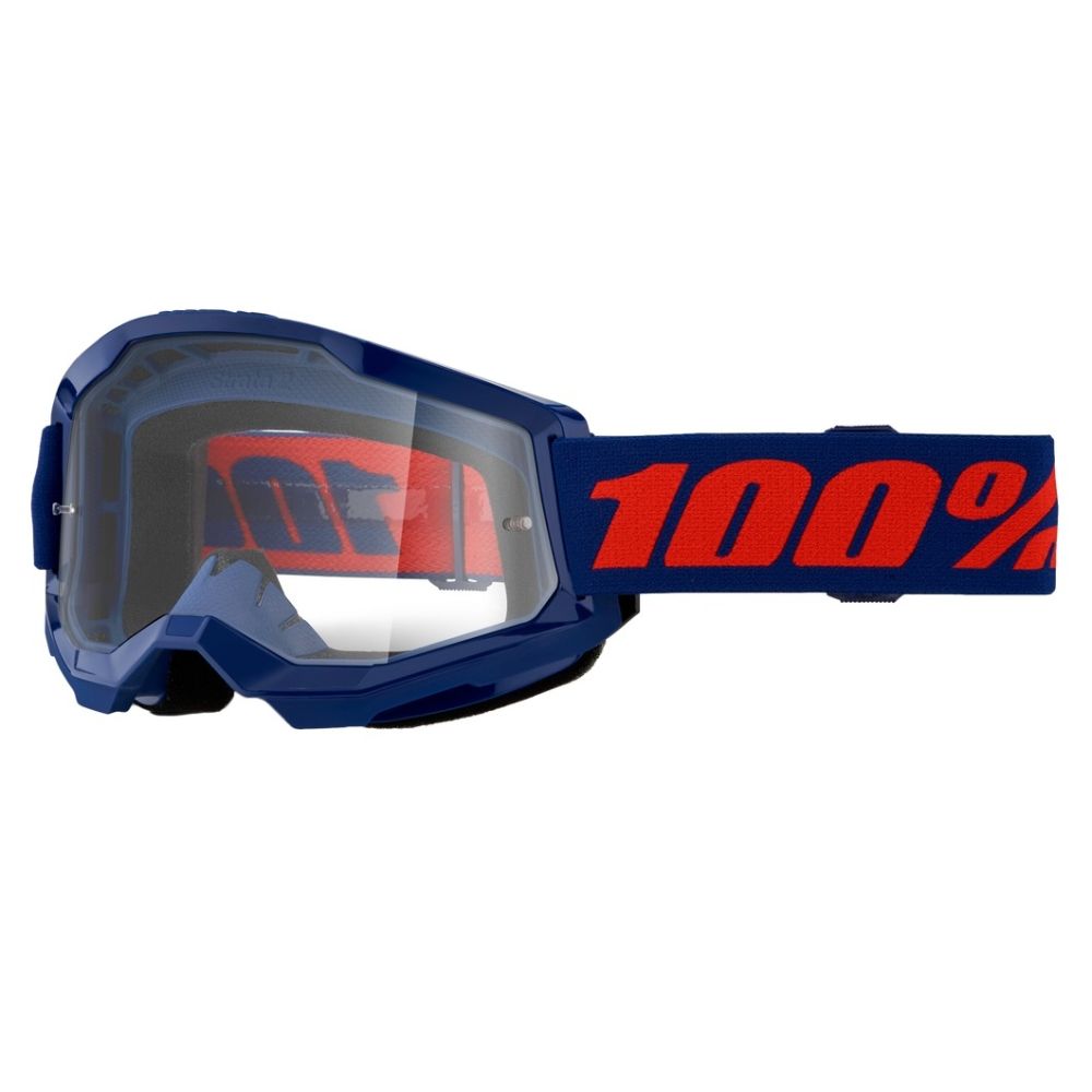 100% Strata 2 Clear Lens MX Motocross Offroad Goggles - Pick Color - Image 9