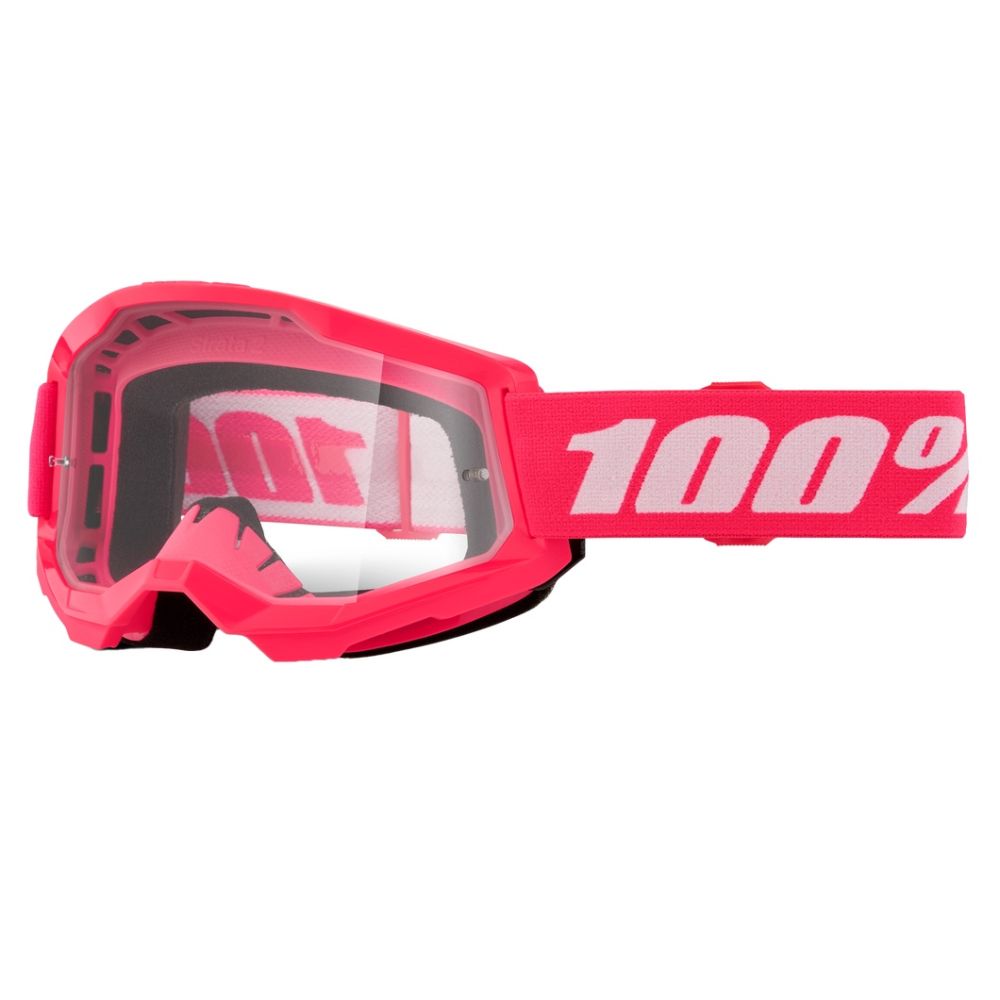 100% Strata 2 Clear Lens MX Motocross Offroad Goggles - Pick Color - Image 6