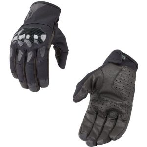 2024 ICON Stormhawk CE Street Riding Motorcycle Gloves - Pick Size / Black-0
