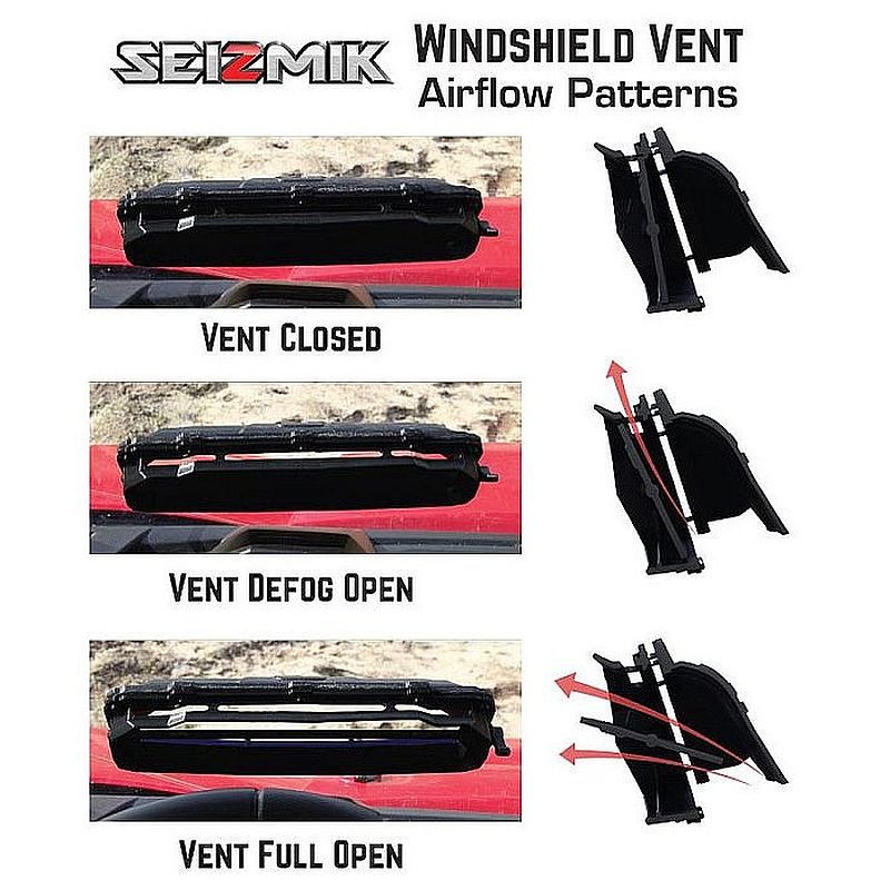 Seizmik Versa-Vent 2016 Polaris General 1000 EPS Hard Poly Windshield -227766