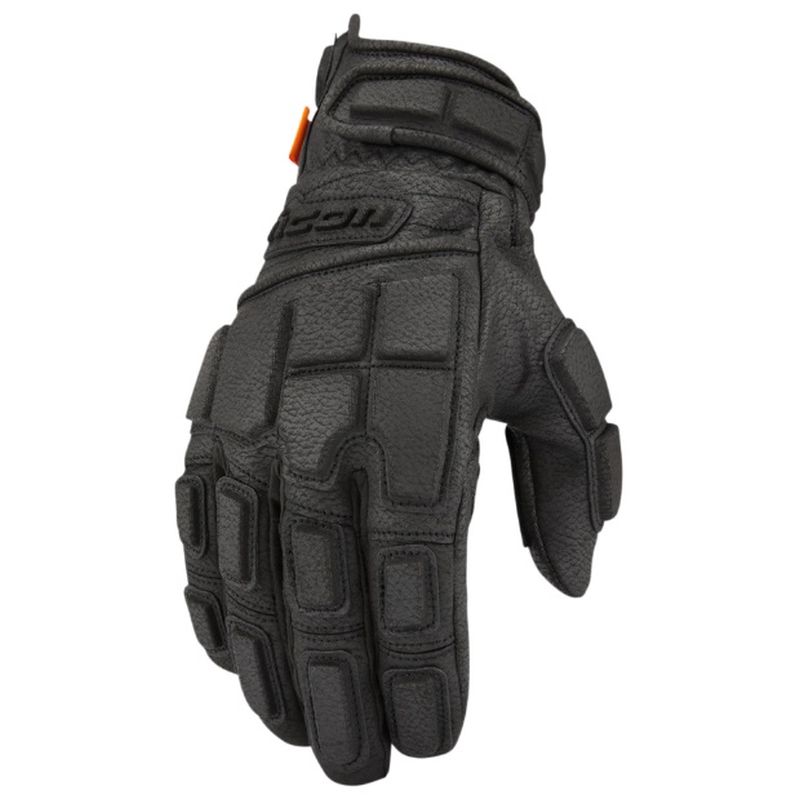 2024 Icon Motorhead3 Synthetic Street Motorcycle Riding Gloves - Black -229076