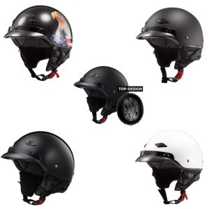 LS2 Bagger Half Face Street Motorcycle Helmet - Pick Size & Color-0