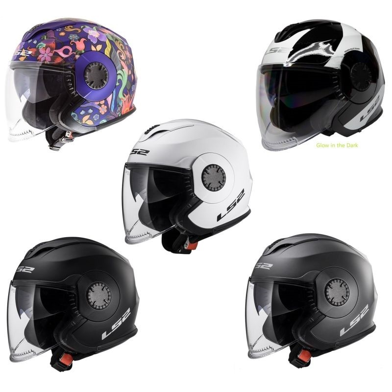 LS2 Verso Open Face Street Motorcycle Helmet - Pick Size & Color-0