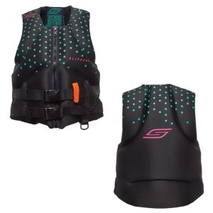 2024 Slippery Women's Surge Neo Vest Life Black/Mint Vest Jacket-0