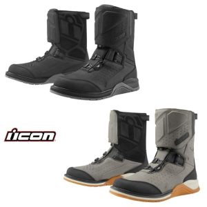 Icon Alcan Waterproof Street Motorcycle Riding Boots - Pick Size & Color-0
