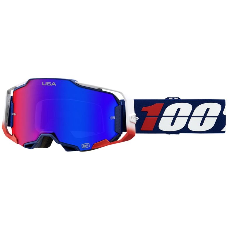 100% Armega Mirrored Lens Motocross Offroad ATV Goggles - Pick Color-248490