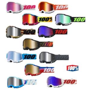 100% Accuri 2 Mirrored Lens Motocross Offroad ATV Goggles - Pick Color-0