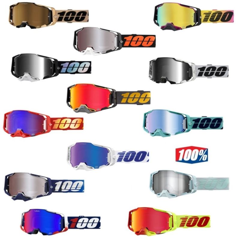 100% Armega Mirrored Lens Motocross Offroad ATV Goggles - Pick Color-0