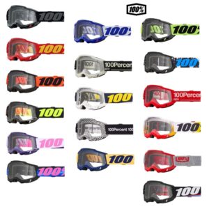 100% Accuri 2 Clear Lens MX Motocross Offroad ATV Goggles - Pick Color