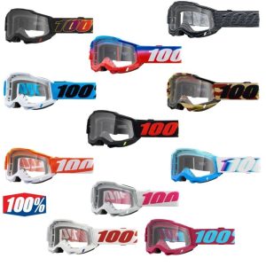 2024 100% Accuri 2 Clear Lens MX Motocross Offroad ATV Goggles - Pick Color-0