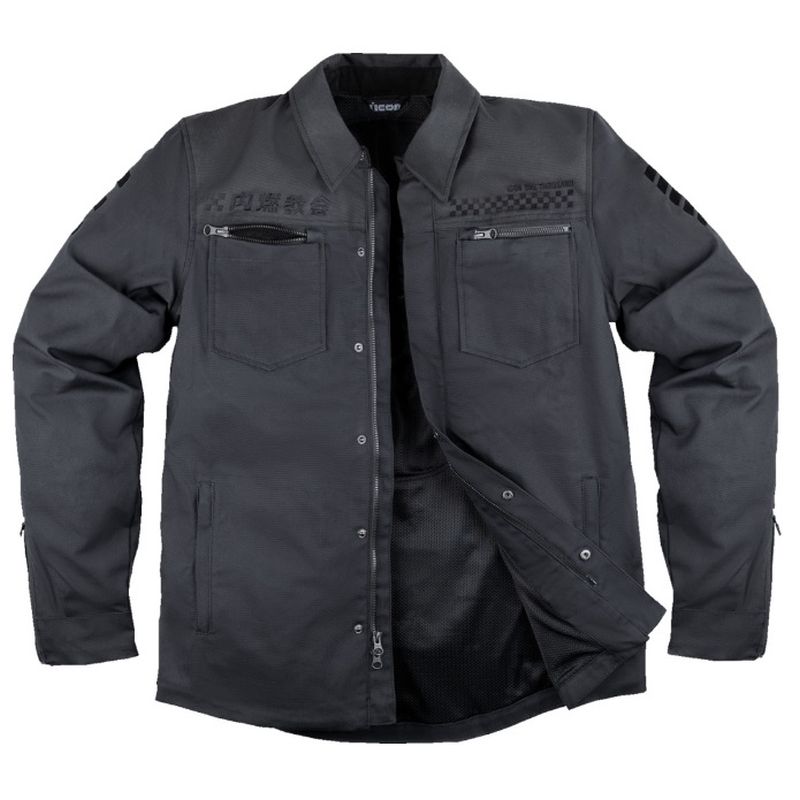 2024 Icon Upstate Canvas National Men Street Motorcycle Jacket - Pick Size/Color -259826
