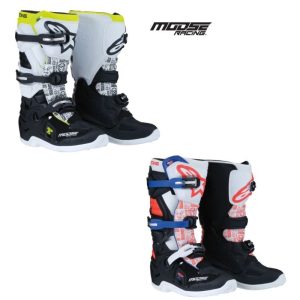 Moose Racing Tech 7S Youth/Kids MX Motocross Offroad Boots Pick Size/Color-0
