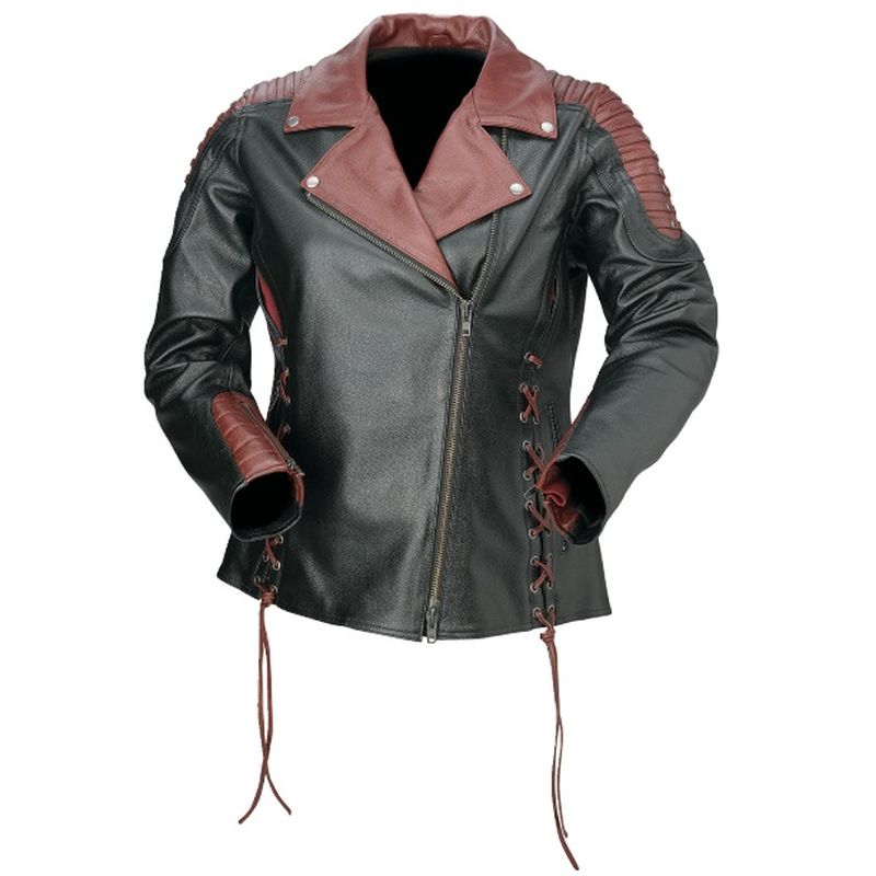 2024 Z1R Combiner Women Street Motorcycle Black/Red Jacket - Pick Size-266111