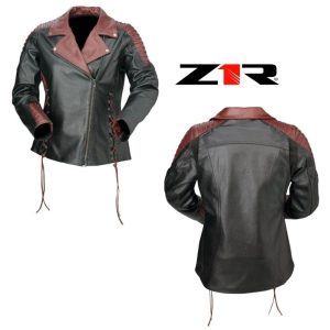 2024 Z1R Combiner Women Street Motorcycle Black/Red Jacket - Pick Size-0
