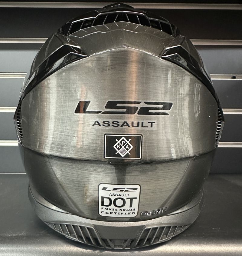 LS2 Assault Full Face Street Motorcycle Helmet Solid Bruched Alloy XS-268368