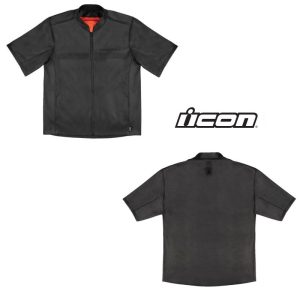 2024 Icon Short Track Street Motorcycle Riding Black Jacket - Pick Size & Color-0