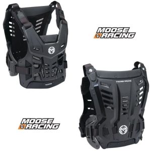 2025 Moose Racing Synapse Lite Roost Gard Black Chest Protector MX Motocross -0