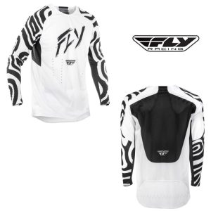 Fly Racing Evolution Dst le Abyss Men Motocross Offroad White/ Black Jersey-0