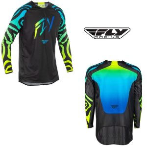 Fly Racing Evolution Dst Zen Motocross Black/Blue/Hi-Vis Jersey-0