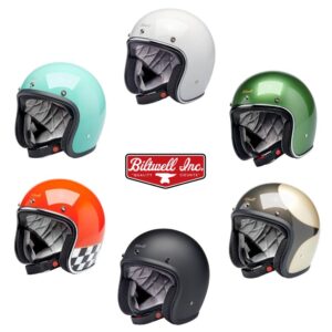 Biltwell Bonanza Open Face Street Motorcycle Helmet - Pick Size & Color