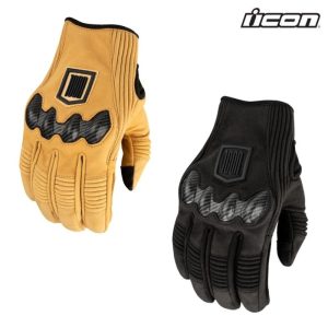 Icon Long Track CX Street Motorcycle Riding Gloves - Pick Size & Color-0