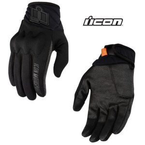 2025 Icon Women's Anthem3 Street Motorcycle Black Gloves - Pick Size-0