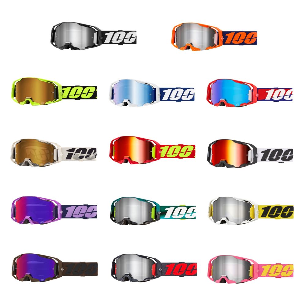 100% Armatic Mirror Lens Motocross Offroad Goggles - Pick Color