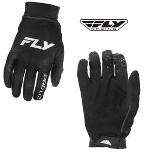 Fly Racing Pro Lite Motocross Offroad Black/White Gloves-0