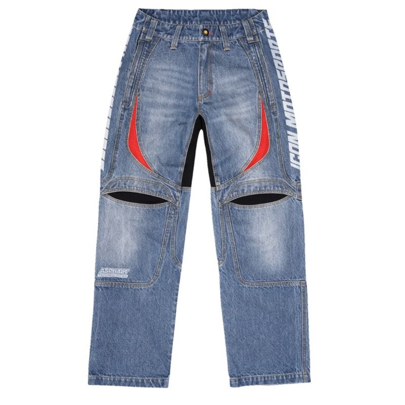 Icon Hooligan Street Motorcycle Blue Pants - Pick Size -283117
