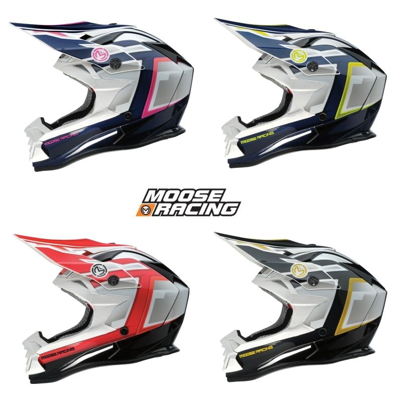Moose Racing MR3 Full Face MX Motocross Offroad ATV Helmet - Pick Size & Color-0