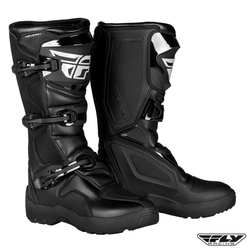 Fly Racing Maverik LT Men Offroad Enduro Motorcycle Black Boots - Pick Size-0