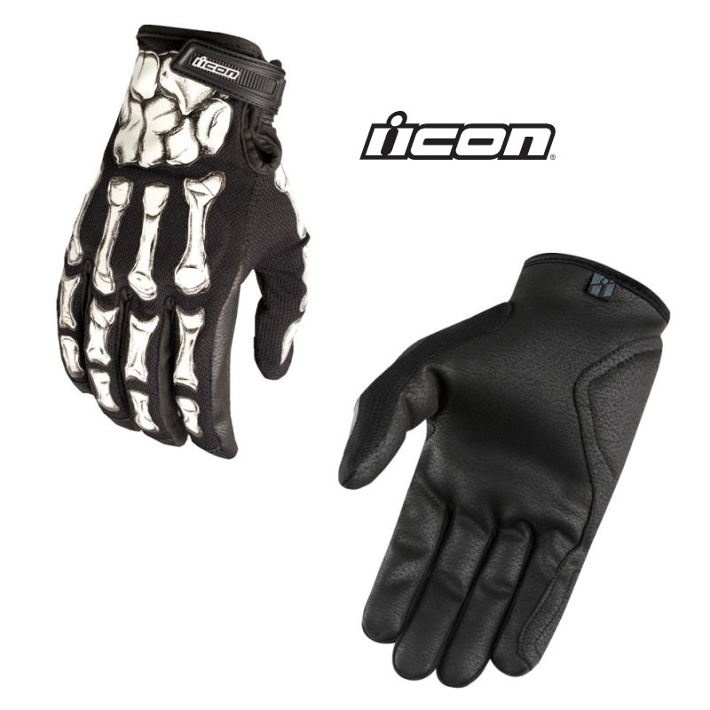 Icon Hooligan Crestfallen Street Motorcycle Black Gloves - Pick Size-0